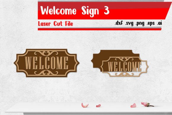 Download Welcome Sign 3 - Laser Cut Files - Laser Collection