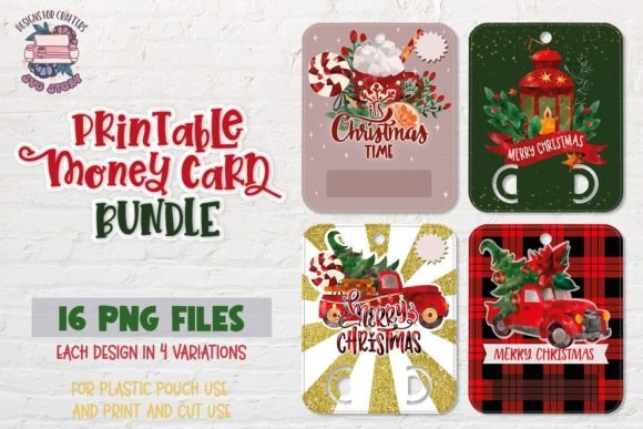 Download Christmas Money Card SVG Bundle of 4 - Svg bundle Collection