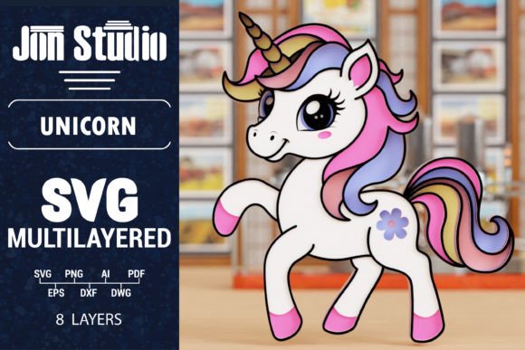 Download 3D Unicorn SVG Laser Cut Papercut File - Laser Collection