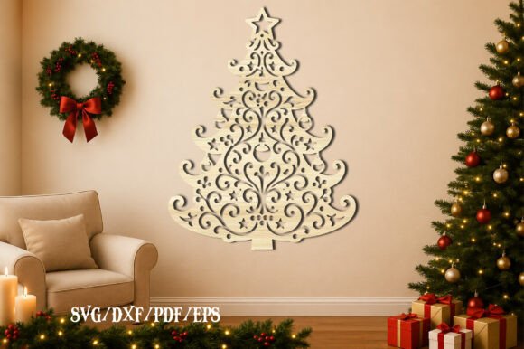 Download Christmas Tree Mandala Laser Cut SVG - Laser Collection