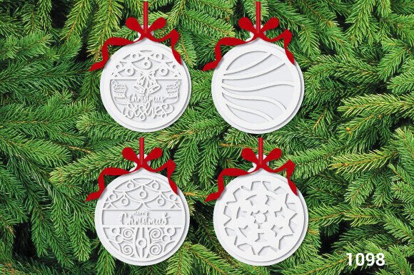 Download Christmas Wooden Ornament SVG Bundle1098 - Svg bundle Collection