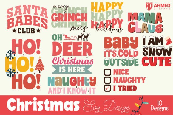 Download Retro Christmas SVG Bundle - Svg bundle Collection