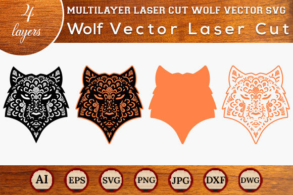 Download Multilayer Laser Cut Wolf SVG - Laser Collection