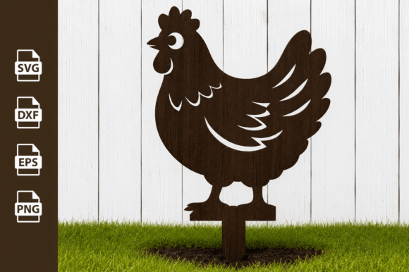 Download Chicken Garden Stake Laser Cut Files - Laser Collection