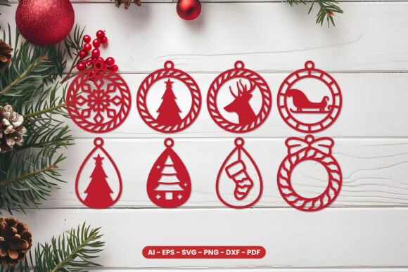 Download Christmas Earring Lasercut Bundle - Laser Collection