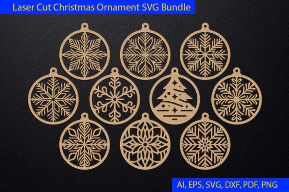 Download Laser Cut Christmas Ornament SVG Bundle - Svg bundle Collection