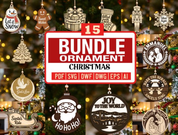 Download 15 Christmas Ornament SVG Bundle Winter - Svg bundle Collection