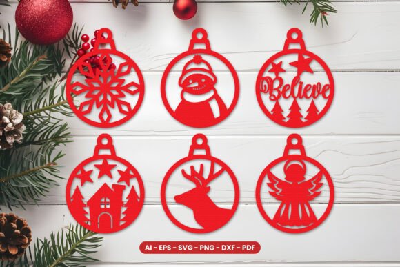 Download Christmas Ornaments Lasercut Bundle - Laser Collection