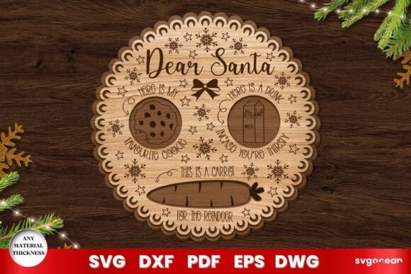 Download Santa Treat Tray Laser Cut - Laser Collection