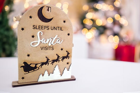 Download Christmas Countdown Sliding Laser Cut - Laser Collection