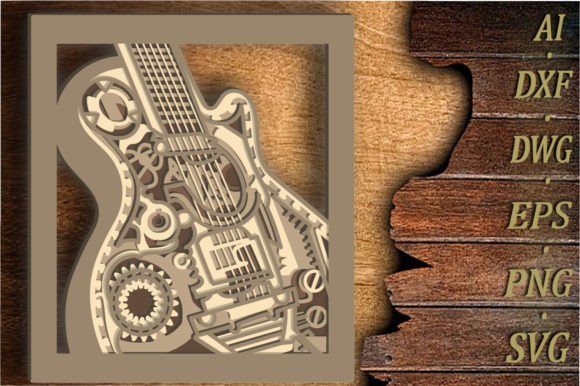 Download Guitar - Multilayer Cut Files for Laser - Laser Collection