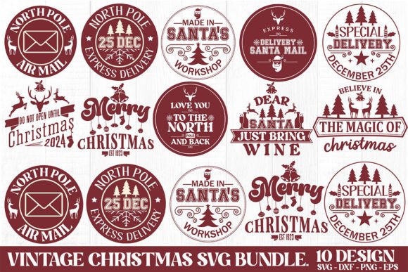 Download Vintage Christmas SVG Bundle. - Svg bundle Collection