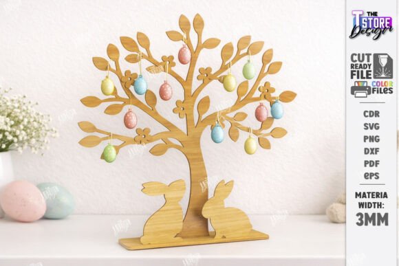 Download Easter Tree Laser Cut | Easter Eggs SVG - Laser Collection