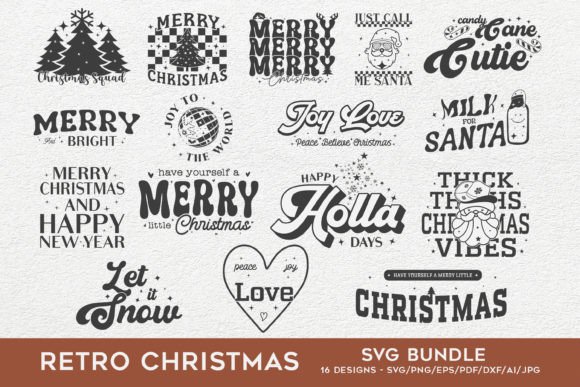 Download Retro Christmas Svg Bundle - Svg bundle Collection