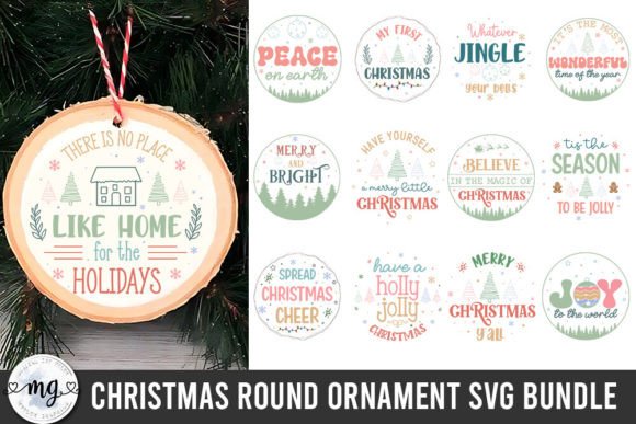 Download Christmas Round Ornaments SVG Bundle - Svg bundle Collection
