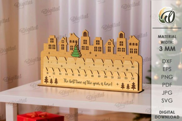 Download Christmas Countdown Calendar Laser Cut - Laser Collection