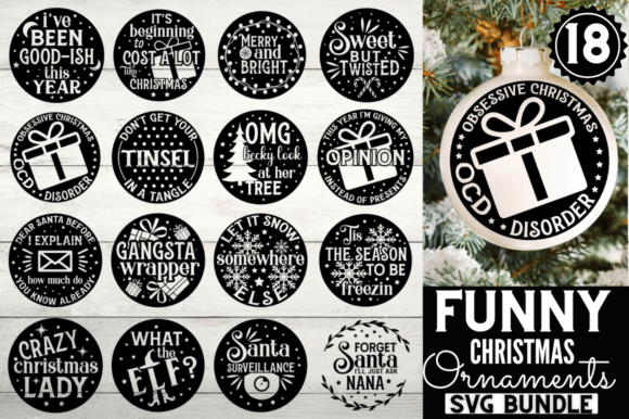 Download Funny Christmas Ornament SVG Bundle - Svg bundle Collection