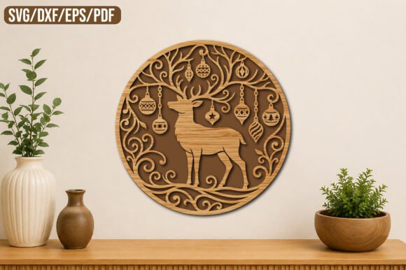 Download Christmas Deer Tree Laser Cut SVG - Laser Collection